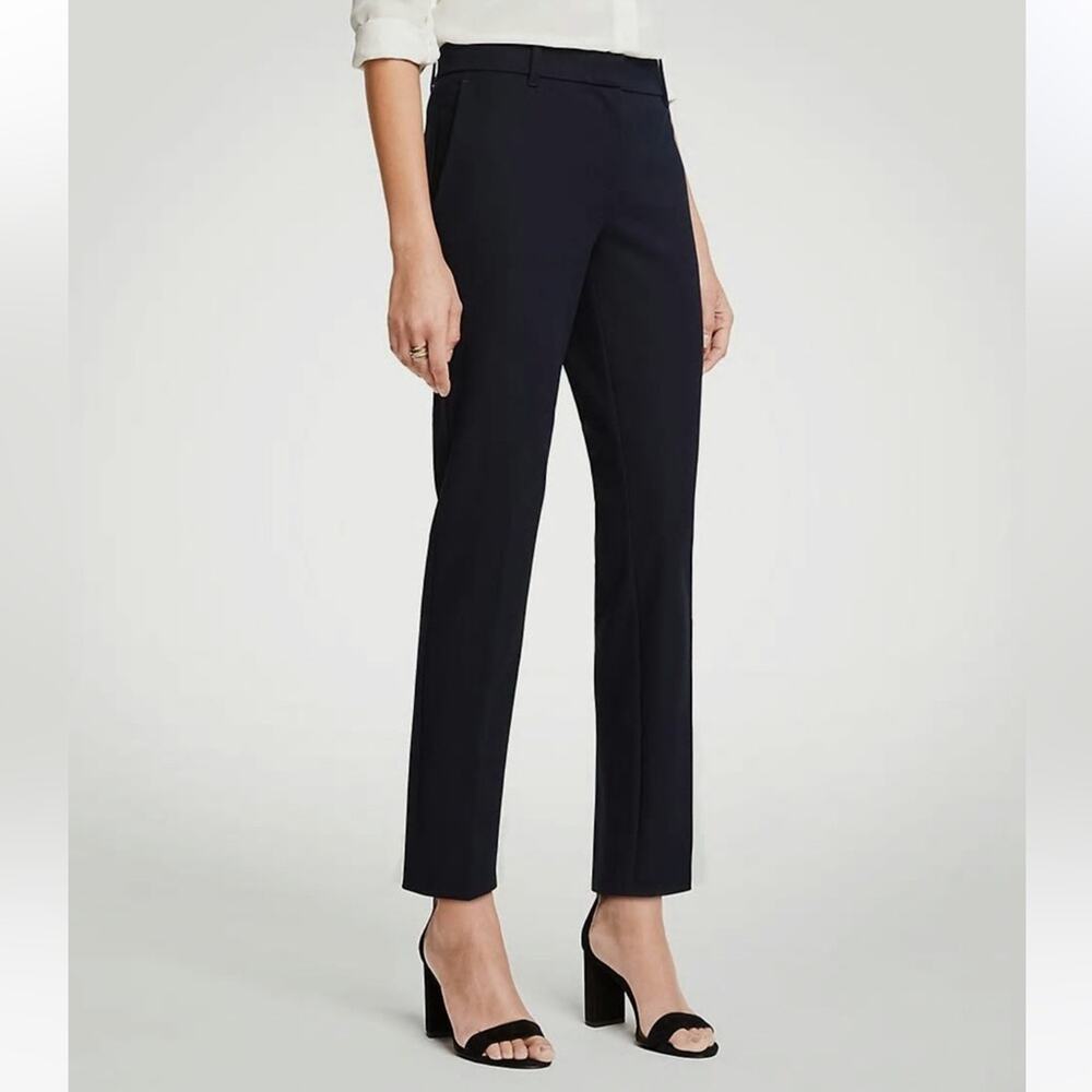 Ann Taylor Black The Ankle Cotton Twill Pants